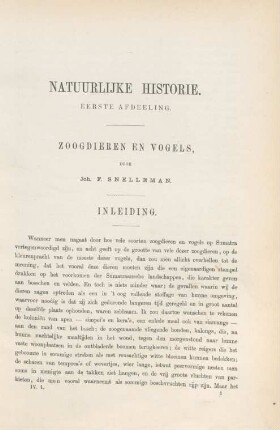 Eerste afdeeling. - Zoogdieren en vogels