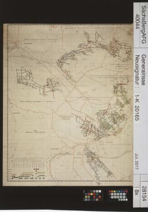 Steinkohlenrevier Lugau, Oelsnitz, Gersdorf, Hohndorf; Baue der Steinkohlenwerke