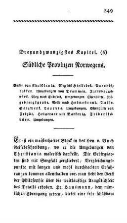 Dreyundzwanzigstes Kapitel. (5) Südliche Provinzen Norwegens