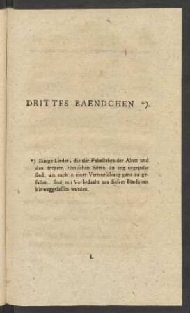 Drittes Baendchen