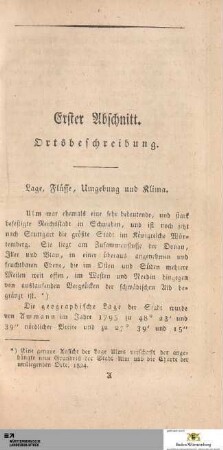 Erster Abschnitt: Ortsbeschreibung. Die merkwürdigsten Gebäude