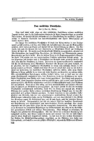 Das weibliche Dienstjahr