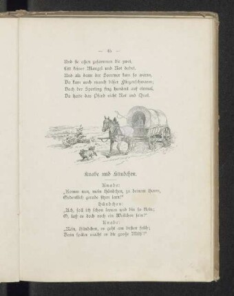 Knabe und Hündchen.