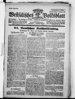 Westfälisches Volksblatt : amtliches Mitteilungsblatt der NSDAP und der Behörden der Kreise Paderborn, Büren, Warburg