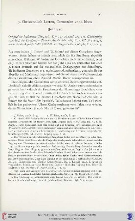 7. Christennlich Leeren, Cermonien vnd leben