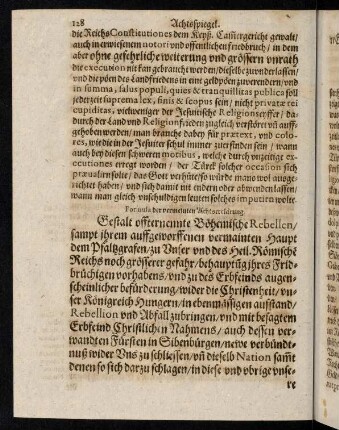 128-144, Gestalt offternennte Böhemische Rebellen / [...] - Und seind darauff zu gebührlicher würcklicher Execution / [...]