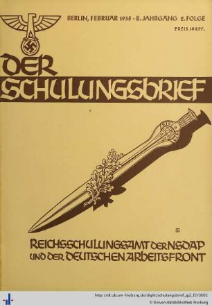 II. Jahrgang, Folge 2: Der Schulungsbrief