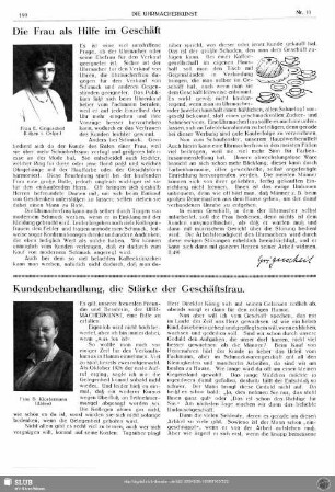 Kundenbehandlung, die Stärke der Geschäftsfrau
