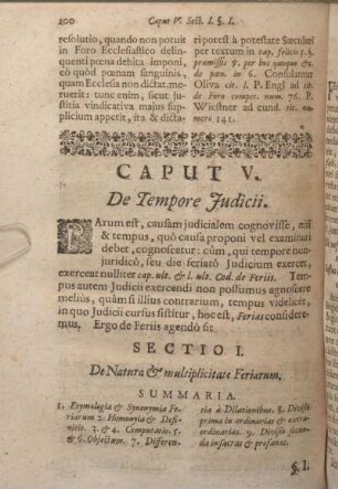 Caput V. De Tempore Judicii.