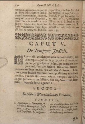 Caput V. De Tempore Judicii.