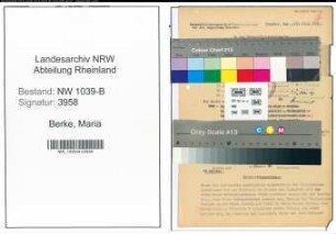 Entnazifizierung Maria Berke , geb. 20.02.1884 ()
