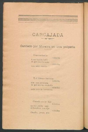 Carcajada : Cantado por Moreira en una pulpería