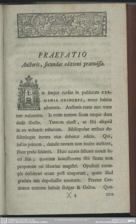Praefatio Auctoris, secundae editioni praemissa