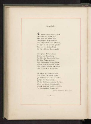 Sehnsucht.