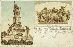 Gruss vom National Denkmal. - Rhein & Mosel.