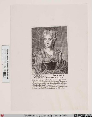 Bildnis Amalia Beer, geb. Pachelbel