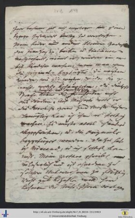 Brief (NL 7/IV B 149).