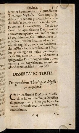 535-542, Dissertatio III