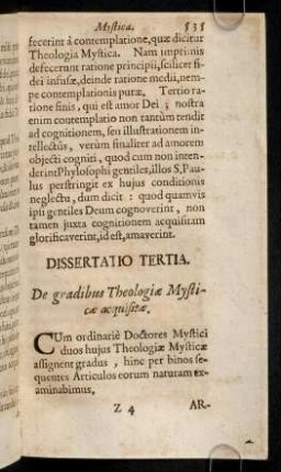 535-542, Dissertatio III