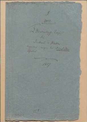 Reise des Theaterdirektors v. Wächter an das großherzogliche Hoftheater in Darmstadt