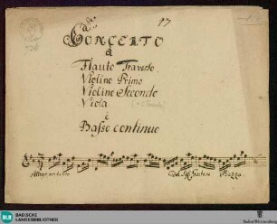 Concertos - Mus. Hs. 736 : fl, orch; D; GroF 794