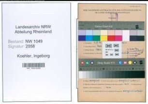 Entnazifizierung Ingeborg Koehler , geb. 09.12.1908 (Fuersorgerin)