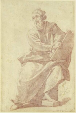 Sitzender Prophet mit einer Tafel