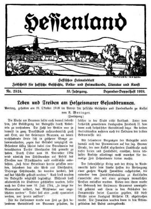 Nr.23/24, Dezember-Doppelheft 1919