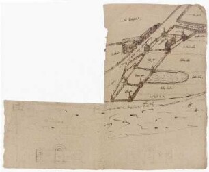 Fahre, Entwürfe für ein Lustschloss bei der Herberge (recto und verso)
