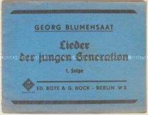 Text-Noten-Heft mit Liedern der HJ