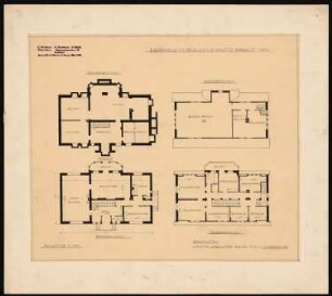Landhaus, Berlin-Lankwitz: 4 Grundrisse 1:100
