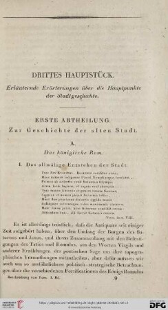 Erste Abtheilung. Zur Geschichte der alten Stadt