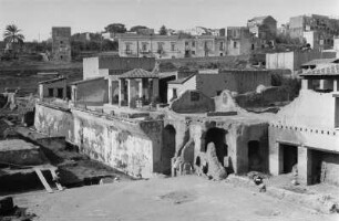 In Pompei : Blick über die Ruinen der antiken Stadt Herculaneum