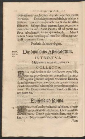 Die divisionis Apostolorum.
