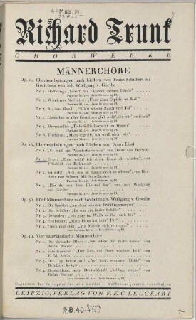 Chorbearbeitungen nach Liedern von Franz Liszt : op. 25, 2. Einst : Einst wollt' ich einen Kranz dir winden, von Friedrich von Bodenstedt. - 2 Bl. - Pl.-Nr. F.E.C.L.9157
