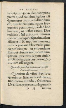 Quomodo secundum doctrinam Christi dandum sit mutuo.