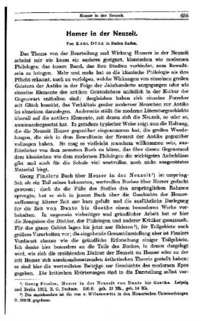 Homer in der Neuzeit