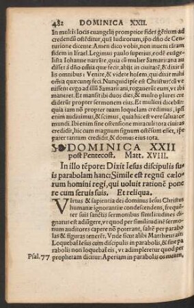 Dominica XXII post Pentecost.