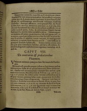 Caput VIII. De contrariis & probationibus Unionum.