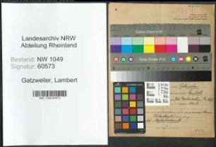 Entnazifizierung Lambert Gatzweiler , geb. 27.07.1903 (Landwirt)