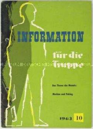 Monatsheft zur politischen Bildung in der Bundeswehr u.a. mit einer politischen Gegenüberstellung Moskaus und Pekings