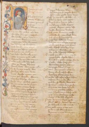 Historisierte Initiale N mit Rankenschaft
