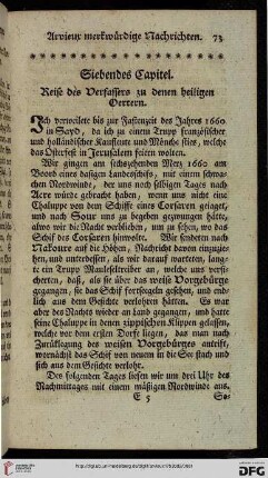 Siebendes Capitel: Reise des Verfassers zu den heiligen Oertern