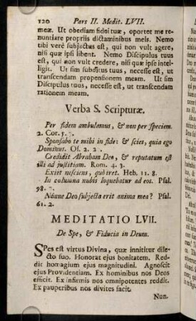 120-131, Meditatio LVII - LXII