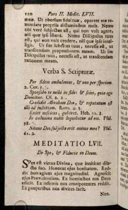 120-131, Meditatio LVII - LXII