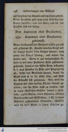 Von Kapaunen oder Boullarden.