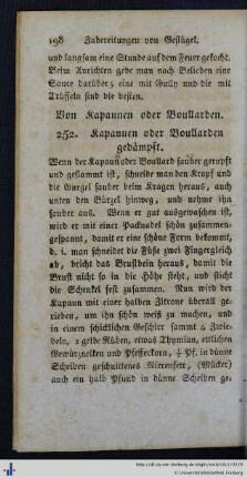Von Kapaunen oder Boullarden.