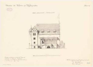 Kaserne Kaiser-Alexander-Gardegrenadier-Regiment (Am Kupfergraben), Berlin: Offizier-Speiseanstalt: Gartenansicht 1:100