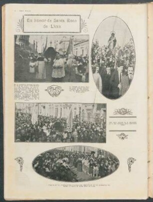 En honor de Santa Rosa de Lima