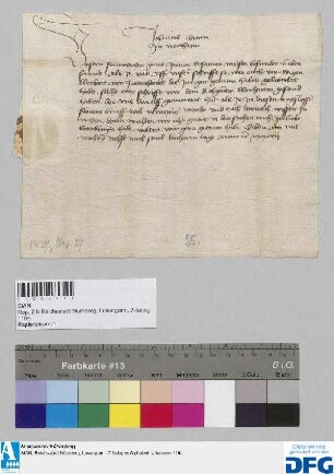 Johann Graf zu Wertheim übersendet der Stadt Nürnberg ein Schreiben des Eberhart von Tottenheim.